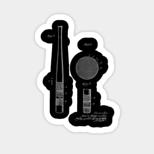 Baseball Bat Vintage Patent Drawing Sticker